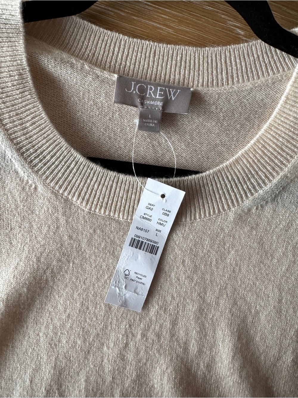 NWT! J. CREW Women’s 100% Cashmere relaxed sweater-vest hthr muslin large CM660 - Picture 10 of 11